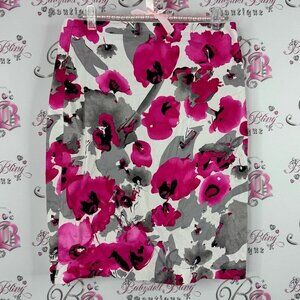 Ricki's skirt pencil flowers Vibrant Pink and Gray Floral Pencil Skirt